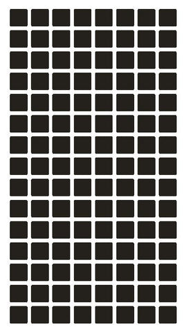1/4" Black Square Color Coding Inventory Label Stickers Made In The USA - Winter Park Products