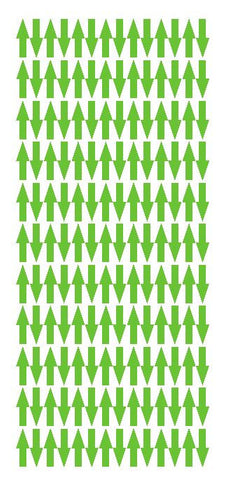 Lime Green Arrows Vinyl Color Code Inventory Label Stickers 1/2" x 3/4" - Winter Park Products