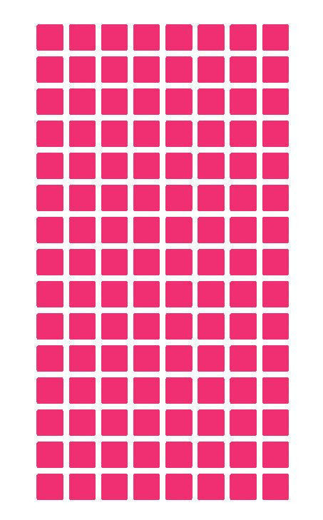 1/4" Hot Pink Square Color Coding Inventory Label Stickers Made In The USA - Winter Park Products