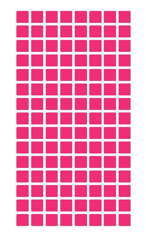 1/4" Hot Pink Square Color Coding Inventory Label Stickers Made In The USA - Winter Park Products
