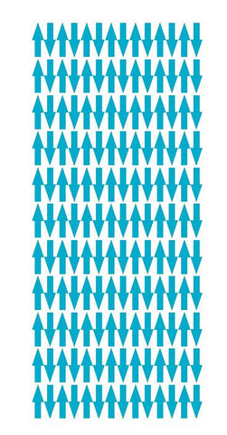 Light Blue Arrows Vinyl Color Code Inventory Label Stickers 1/2" x 3/4" - Winter Park Products
