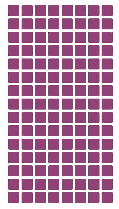 1/4" Plum Square Color Coding Inventory Label Stickers Made In The USA - Winter Park Products