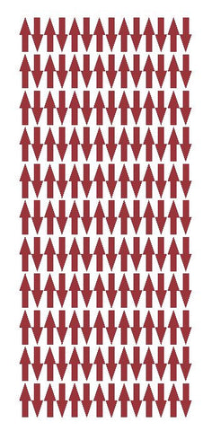 Burgundy Arrows Vinyl Color Code Inventory Label Stickers 1/2" x 3/4" - Winter Park Products
