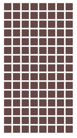1/4" Brown Square Color Coding Inventory Label Stickers Made In The USA - Winter Park Products
