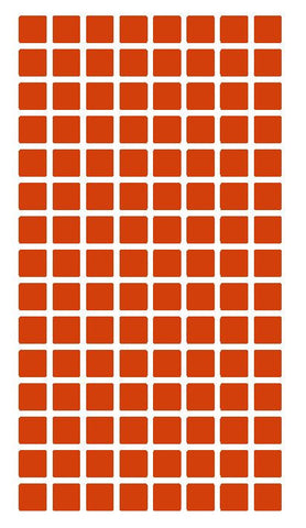 1/4" Red Square Color Coding Inventory Label Stickers Made In The USA - Winter Park Products