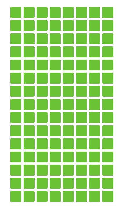 1/4" Lime Green Square Color Coding Inventory Label Stickers Made In The USA - Winter Park Products