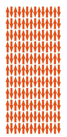 Orange Arrows Vinyl Color Code Inventory Label Stickers 1/2" x 3/4" - Winter Park Products