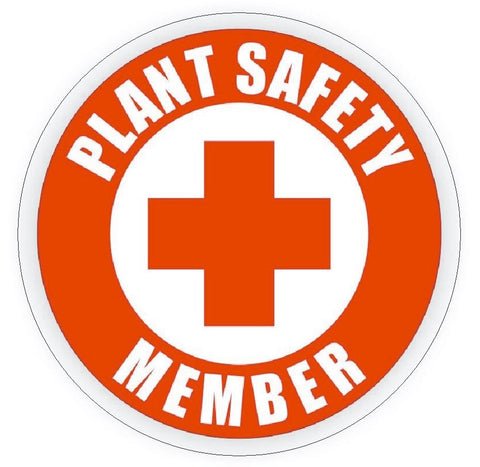 Plant Safety Member Hard Hat Decal Hardhat Sticker Helmet Safety Label H97 - Winter Park Products