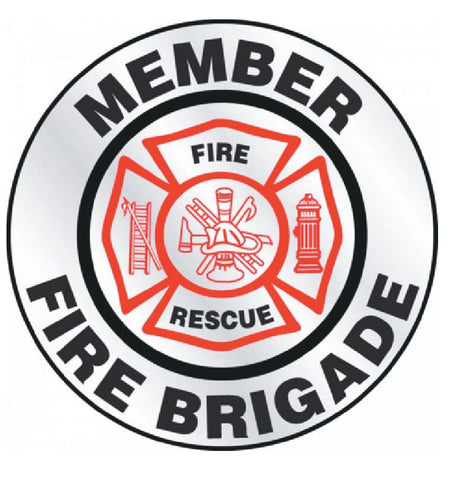 Member Fire Brigade Hard Hat Decal Hardhat Sticker Helmet Label H159 - Winter Park Products