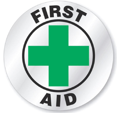 First Aid Hard Hat Decal Hardhat Sticker Helmet Label H172 - Winter Park Products