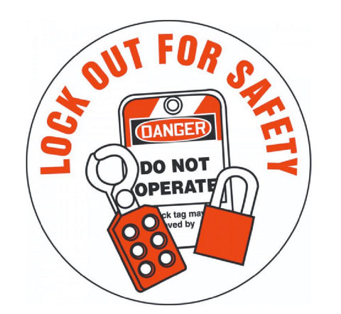 Lock Out For Safety Hard Hat Decal Hardhat Sticker Helmet Label H157 - Winter Park Products