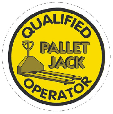 Qualified Pallet Jack Operator Hard Hat Decal Hard Hat Sticker Helmet Safety H42 - Winter Park Products