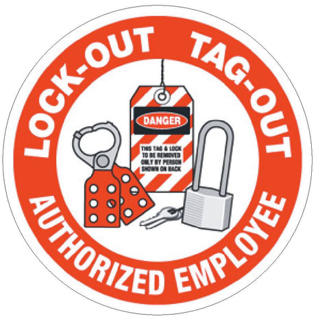 Lock Out Tag Out Authorized Hard Hat Decal Hard Hat Sticker Helmet Safety H26 - Winter Park Products