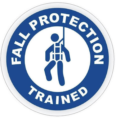Fall Protection Trained Hard Hat Decal Hard Hat Sticker Helmet Safety Label H17 - Winter Park Products