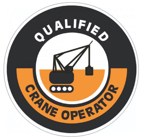 Qualified Crane Operator Hard Hat Decal Hardhat Sticker Helmet Label H110 - Winter Park Products