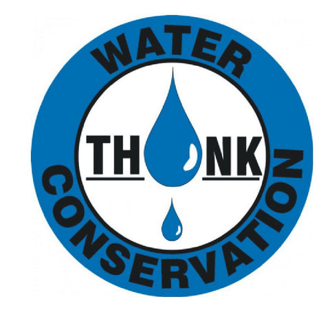 Think Water Conservation Hard Hat Decal Hardhat Sticker Helmet Label H167 - Winter Park Products