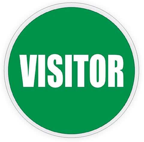 Visitor Hard Hat Decal Hardhat Sticker Helmet Safety H90 Green - Winter Park Products
