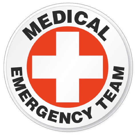 Medical Emergency Team Hard Hat Decal Hard Hat Sticker Helmet Safety Label H63 - Winter Park Products