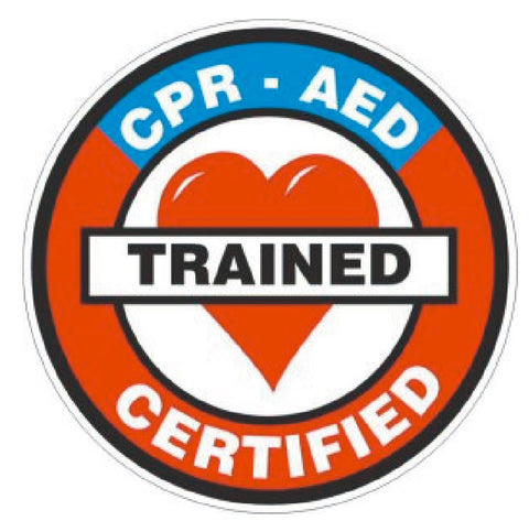 CPR AED Trained Certified Hard Hat Decal Hardhat Sticker Helmet Label H152 - Winter Park Products