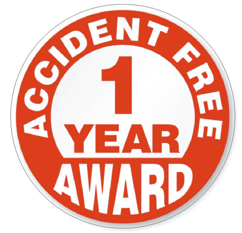 Accident Free 1 Year Award Hard Hat Decal Hard Hat Sticker Helmet Safety H48 - Winter Park Products