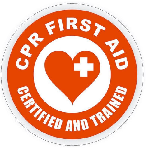 CPR First Aid Certified Hard Hat Decal Hardhat Sticker Helmet Safety H100 - Winter Park Products