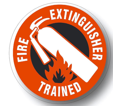 Fire Extinguisher Trained Hard Hat Decal Helmet Sticker Safety Label H3 - Winter Park Products