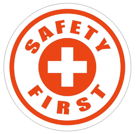 Safety First Hard Hat Decal Hard Hat Sticker Helmet Safety Label H34 - Winter Park Products