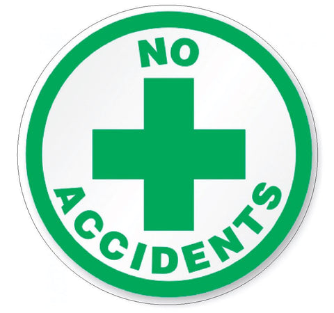 No Accidents Hard Hat Decal Hard Hat Sticker Helmet Safety Label H21 - Winter Park Products