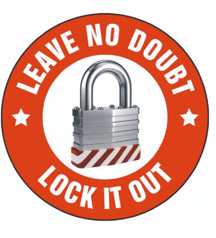 Lock Out For Safety Hard Hat Decal Hardhat Sticker Helmet Label H158 - Winter Park Products