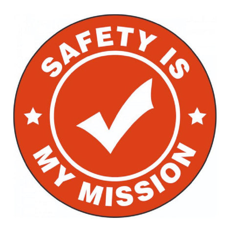 Safety Is My Mission Hard Hat Decal Hardhat Sticker Helmet Label H134 - Winter Park Products