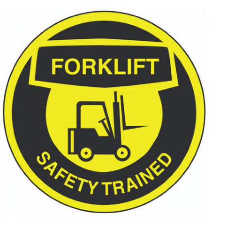 Forklift Safety Trained Hard Hat Decal Hardhat Sticker Helmet Label H154 - Winter Park Products