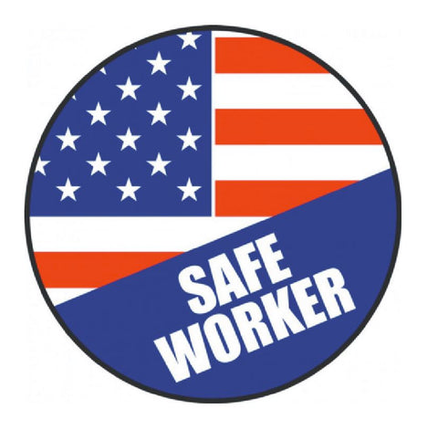 Safe Worker Hard Hat Decal Hardhat Sticker Helmet Label H124 - Winter Park Products