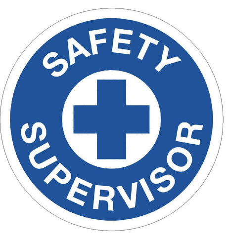 Safety Supervisor Hard Hat Decal Hard Hat Sticker Helmet Safety Label H35 - Winter Park Products