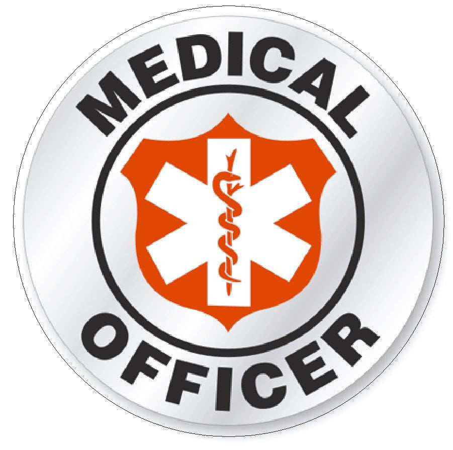 Medical Officer Hard Hat Decal Hard Hat Sticker Helmet Safety Label H64 - Winter Park Products