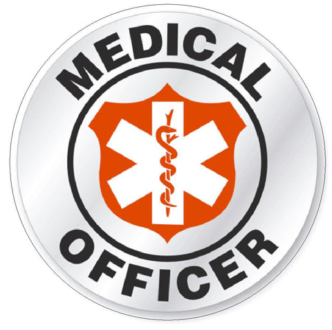 Medical Officer Hard Hat Decal Hard Hat Sticker Helmet Safety Label H64 - Winter Park Products