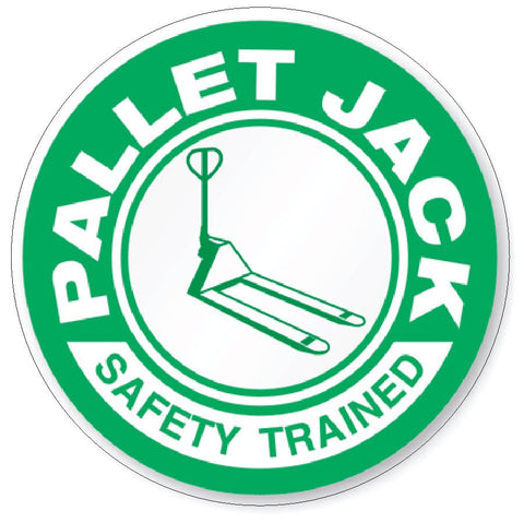 Pallet Jack Safety Trained Hard Hat Decal Hardhat Sticker Helmet Safety H72 - Winter Park Products