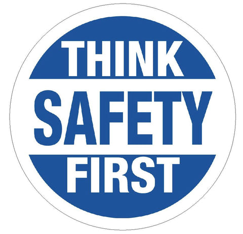 Think Safety First Hard Hat Decal Hard Hat Sticker Helmet Safety Label H31 - Winter Park Products