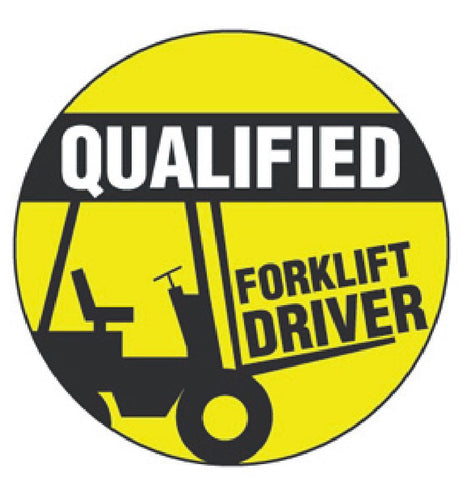 Qualified Fork Lift Driver Hard Hat Decal Hardhat Sticker Helmet Label H105 - Winter Park Products