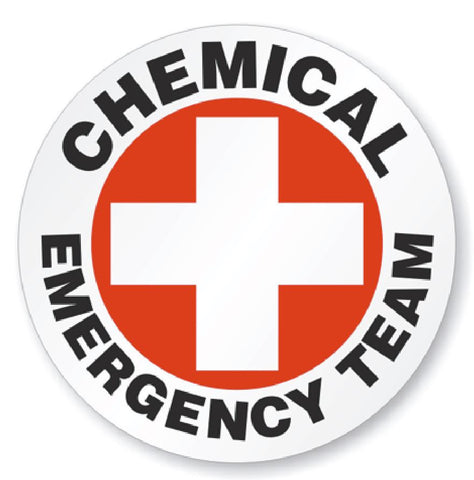 Chemical Emergency Team Hard Hat Decal Hardhat Sticker Helmet Safety Label H95 - Winter Park Products