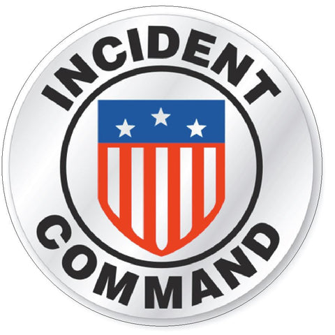 Incident Command Hard Hat Decal Hardhat Sticker Helmet Safety H86 - Winter Park Products