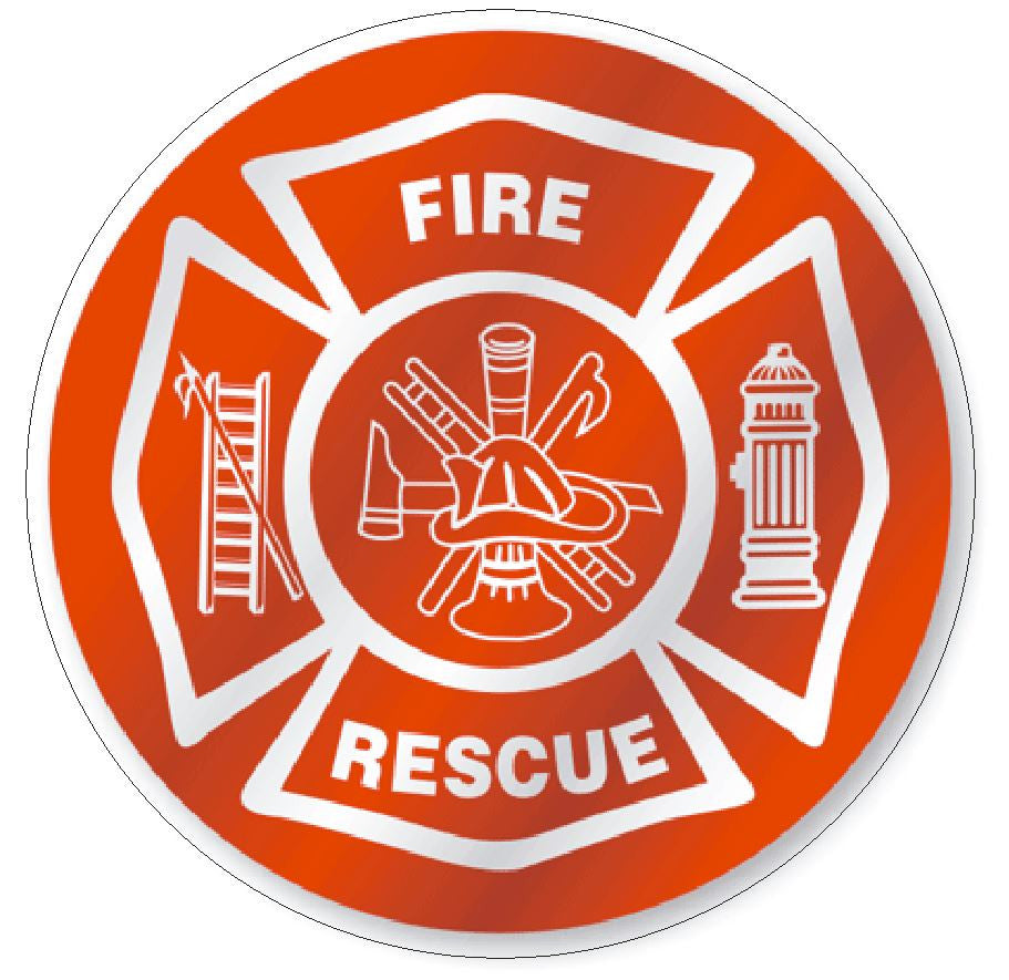 Fire Rescue Hard Hat Decal Hard Hat Sticker Helmet Safety Label H57 - Winter Park Products