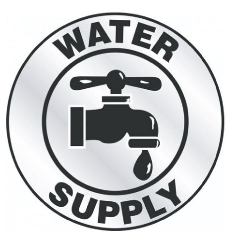 Water Supply Hard Hat Decal Hardhat Sticker Helmet Label H168 - Winter Park Products
