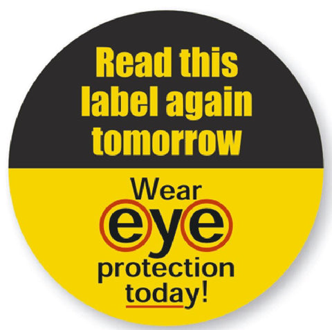 Eye Protection Hard Hat Decal Hardhat Sticker Helmet Label H163 - Winter Park Products