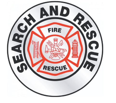 Search & Rescue Fire Rescue Hard Hat Decal Hardhat Sticker Helmet Label H132 - Winter Park Products