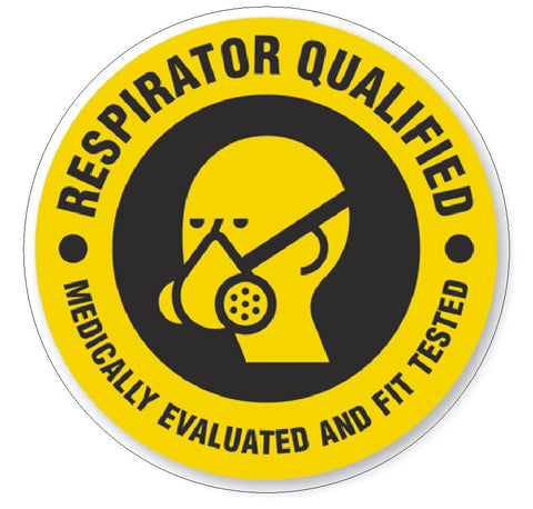 Respirator Qualified Hard Hat Decal Hardhat Sticker Helmet Safety H81 - Winter Park Products