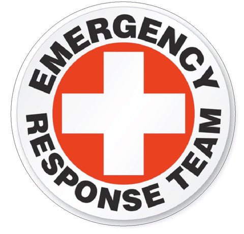 Emergency Response Team Hard Hat Decal Hard Hat Sticker Helmet Safety Label H68 - Winter Park Products