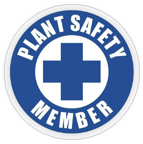 Plant Safety Member Hard Hat Decal Hardhat Sticker Helmet Safety Label H98 - Winter Park Products