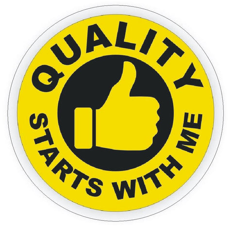 Quality Starts With Me Hard Hat Decal Hard Hat Sticker Helmet Safety Label H38 - Winter Park Products