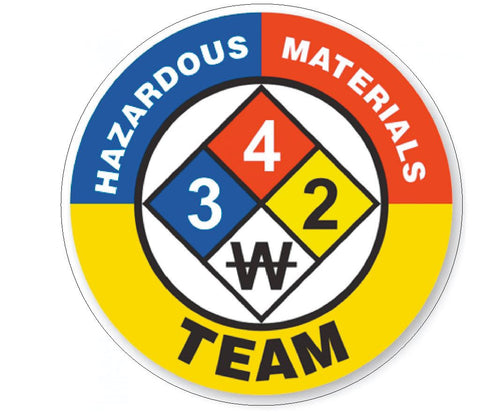 Hazardous Materials Team Hard Hat Decal Hard Hat Sticker Helmet Safety Label H6 - Winter Park Products