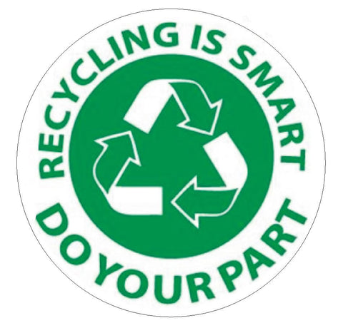 Recycling Is Smart Hard Hat Decal Hard Hat Sticker Helmet Safety Label H10 - Winter Park Products
